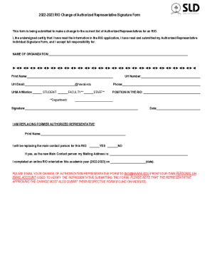 Fillable Online manoa hawaii RIO Authorized Representative Individual ...