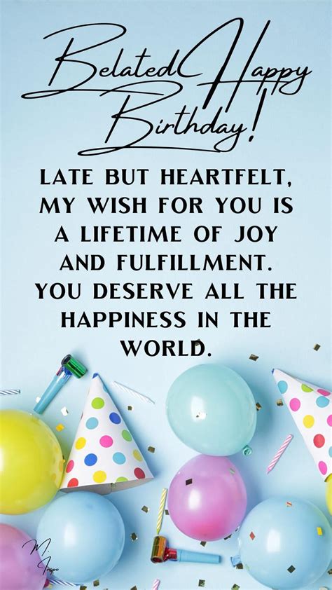 75 Happy Belated Birthday Wishes | Belated birthday wishes, Happy ...