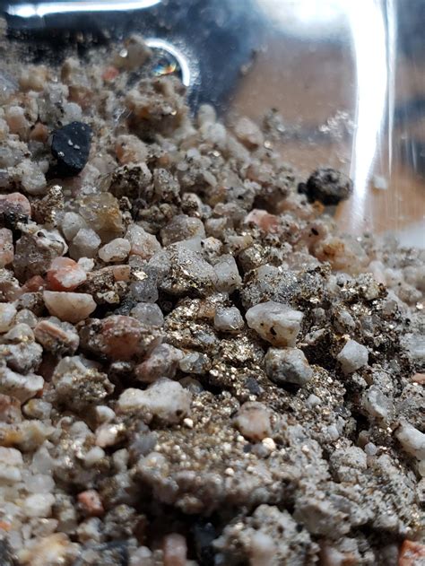 Found Lots of Gold-Like Rocks in Quikrete All Purpose Sand : r/rockhounds