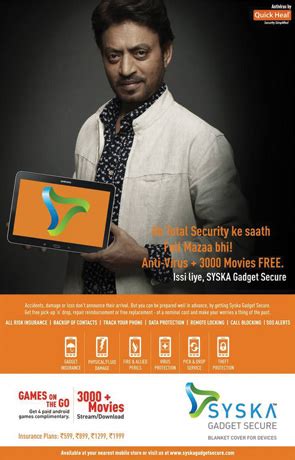 Advertising portfolio for Syska Gadget Secure