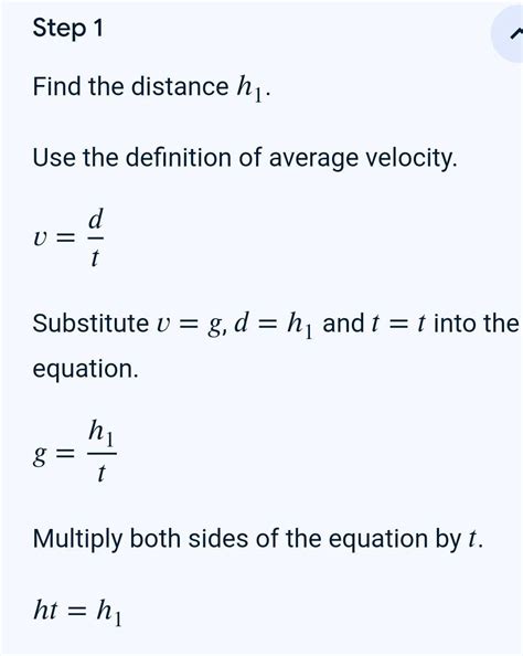 A ball takes t second to fall from the height h1 and 2t second to fall ...