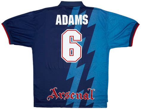 1995-96 Arsenal Away Shirt Adams #6 - 6/10 - (XL)
