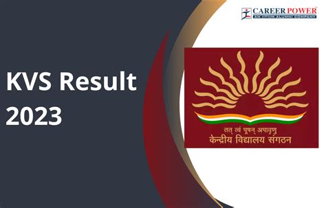 KVS Final Result 2023 Out, PRT Result and Merit List PDF