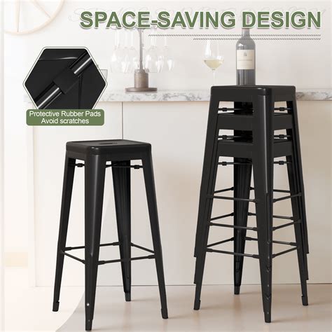 VINEEGO 30 Inches Metal Bar Stools High Backless India | Ubuy