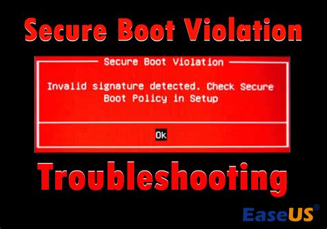Image result for Secure Boot Failure
