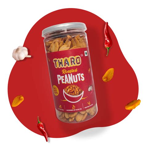 Chilli Garlic Roasted Peanuts | 90 gms – THARO SNACKS