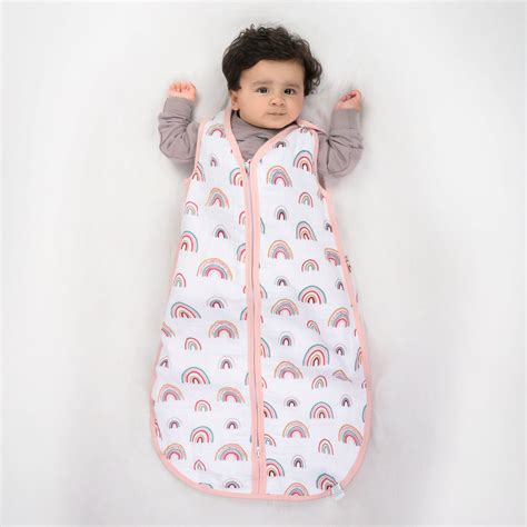 Theoni 100% Cotton Muslin Baby Sleeping Bag - Hawaiian Rainbow