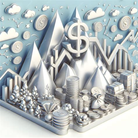Peak and Trough of Silver Prices 3D Flat Icon Concept with Whimsical ...