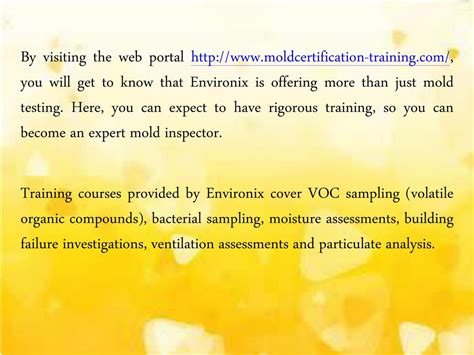 PPT - Mold Certification Training Course PowerPoint Presentation, free ...