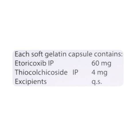 Buy Etobrix Th 4mg Strip Of 10 Softgel Capsules Online & Save Up to 24% ...