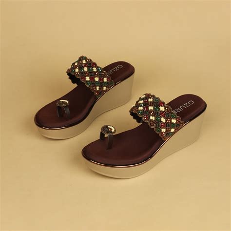Maahi Embellished Toe Ring Wedges