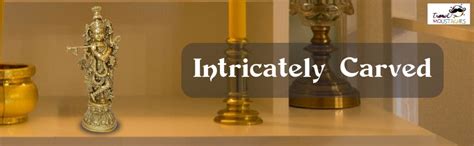 Buy Two Moustaches Brass Murli Krishna Statue, Standard, Yellow, 1 ...