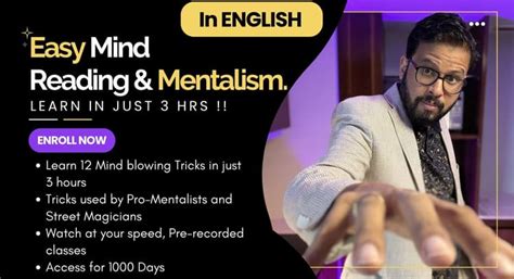 Learn Magic - Basic to Advanced Mind Reading & Mentalism Course