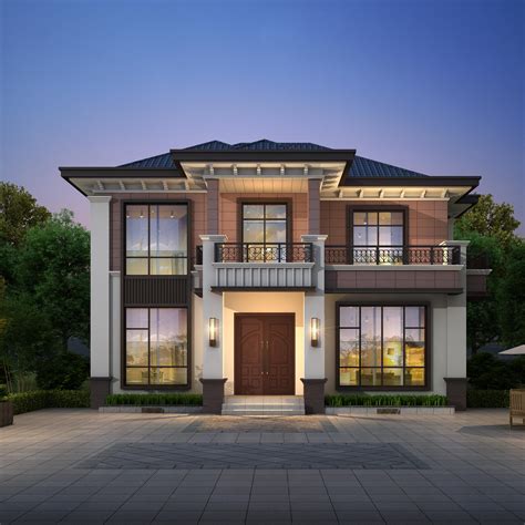 农村自建房设计图带露台乡村二层别墅设计图纸新农村 - 青禾乡墅科技