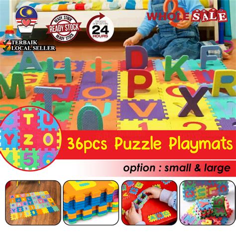 36pcs Styrofoam Numbers & Letters Baby Puzzle Mats Kids Soft EVA Foam ...