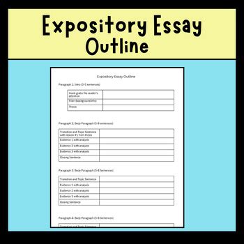 Image result for Expository Essay Outline Example