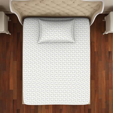 Buy SPACES Adonia Cotton 144TC Printed 2Pcs Single Bedsheet Set from ...