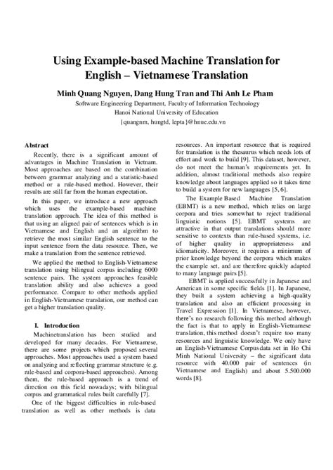 Example Based Machine Translation 的图像结果