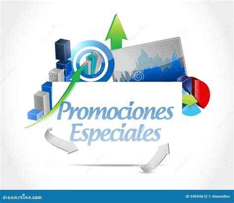 Special Promotions in Spanish Business Chart Stock Illustration ...