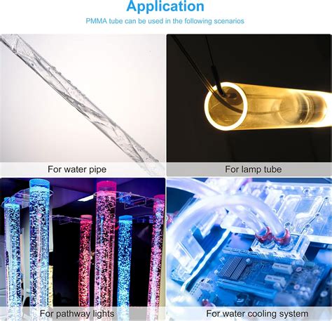 Buy sourcing map Acrylic Pipe Clear Rigid Round Tube 4pcs 4mm ID 8mm OD ...