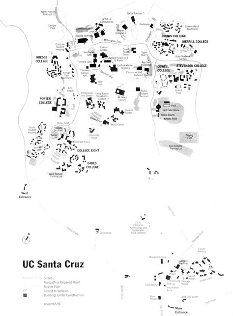 University Of California Santa Cruz Map Santa Cruz California ZIP