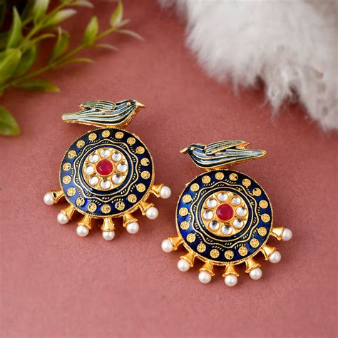 Shop Gold Plated & Artificial Earrings Online | Dastoor Jewels – Page 2 ...