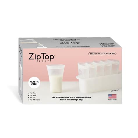 Zip Top 6 oz Clear Breast Milk Bag Set 1 pk - Sansujyuku