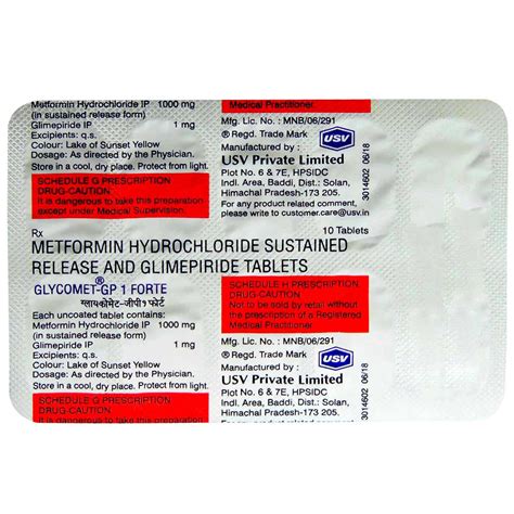 Glycomet GP 1 Forte Tablet | Uses, Side Effects, Price | Apollo Pharmacy