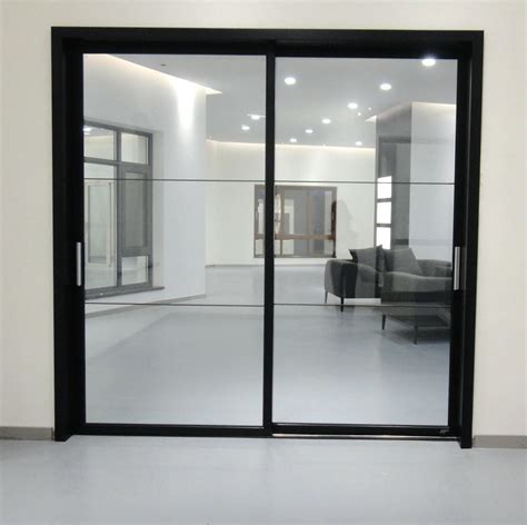 Slimline Aluminium Frame Sliding Door for Indoor Partition - Aluminum ...