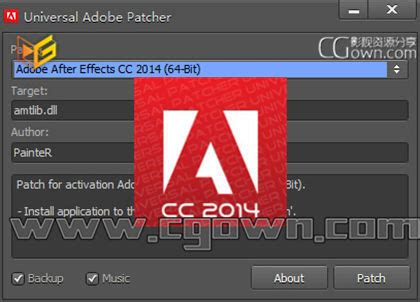 Adobe Patcher 1.4 PainteR 全套通用CS4CS5CS6-CC2014 | CG资源网