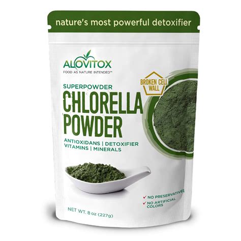 Organic Chlorella Powder 8oz | Nutrient Dense Superfood with Antioxidants, Proteins, Vitamins C ...