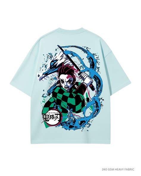 Tanjiro Kamado Water Breathing: Anime, Unisex Oversized T-Shirts by ...