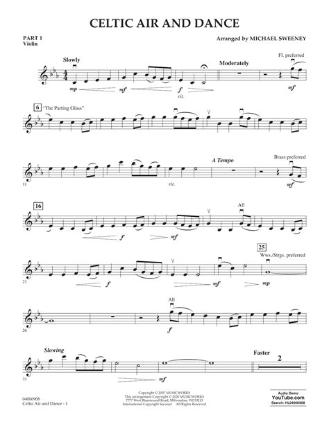 Celtic Air and Dance - Pt.1 - Violin by Michael Sweeney Sheet Music for ...