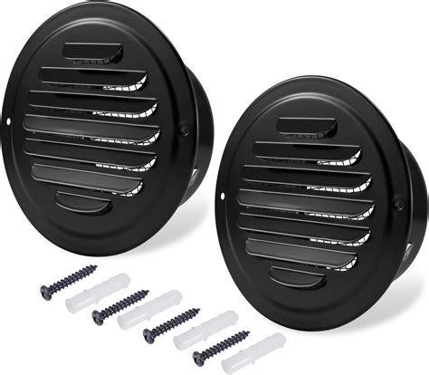 Joez Wonderful Black Air Vents Round Soffit Vents 30pcs, 25mm Round ...