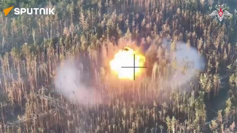 Russian UR-77 Meteorit mine clearing vehicle in action during special ...