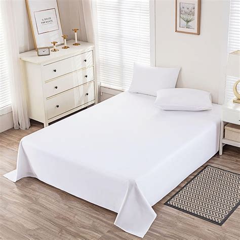 Amazon.com: Twin Size Flat Sheet Only, Soft 300 Thread Count 100% ...