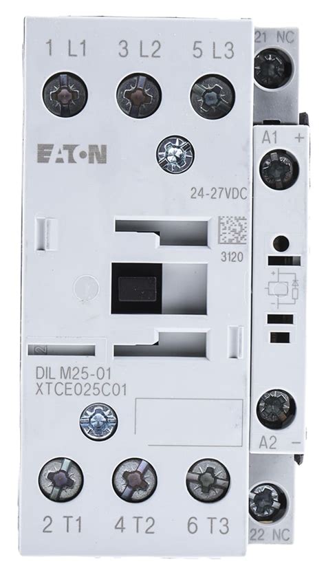 277178 DILM25-01(RDC24) Eaton | Eaton xStart Contactor, 24 V dc Coil, 3 ...