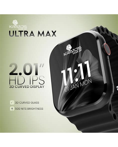 Kratos SW19 Ultra Max Smartwatch with Advanced BT Calling, 2.01" HD ...