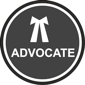 Signex - Advocate Logo Sign Vinyl Sticker - Self Adhesive - 3" - Black ...