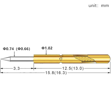 Probots P75-B1 Pogo Pin With Flexible Needle Pointed Tip For PCB ...