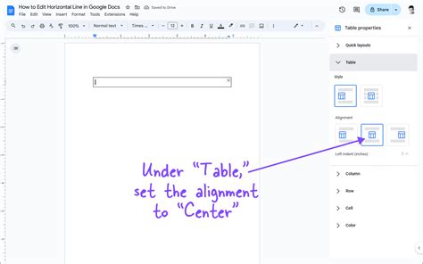 Image result for Google Docs Line in Middle