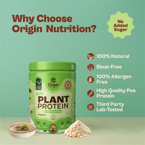 Daily Plant Protein - Classic Unflavoured (Jar) – Origin Nutrition
