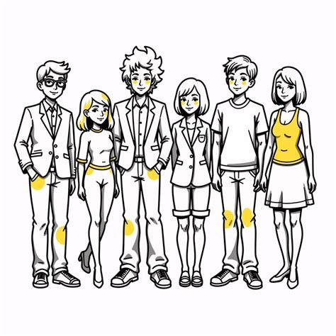 Group of people standing with casual and formal attire | Premium AI ...