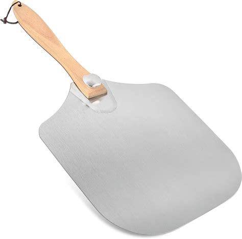 Amazon.com: Metal Pizza Peel 12 inch - with Foldable Wooden Handle ...