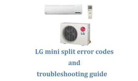 LG Mini Split Troubleshooting Error Codes 的图像结果