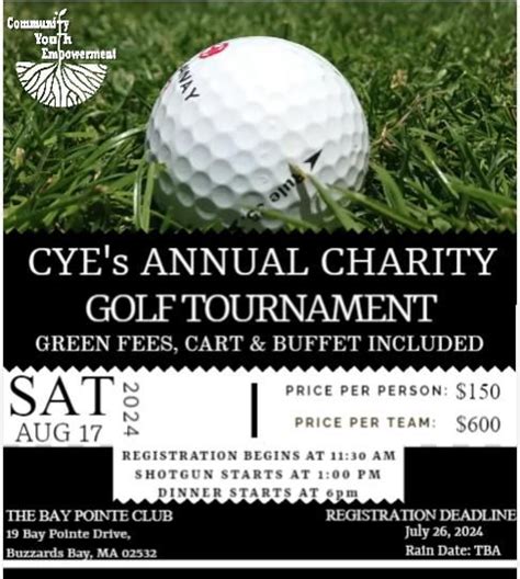 CYE Annual Charity Golf Tournament , Bay Pointe Dr, Buzzards Bay, MA ...