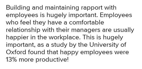 Why is it important for trainers and trainees to establish a rapport ...