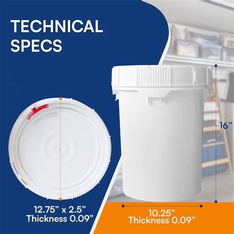 Food Grade Bpa Free Five Gallon And 2 Gallon Plastic Buckets at Joseph ...