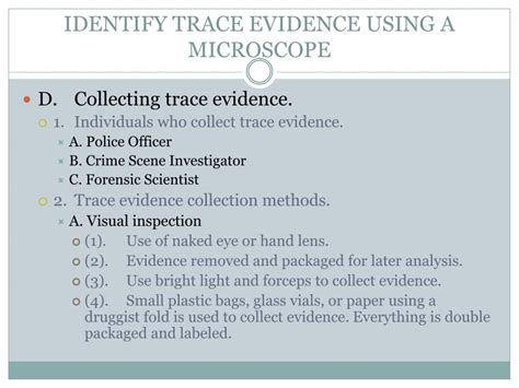 Image result for Trace Evidence Unit