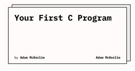My First C Program 的图像结果